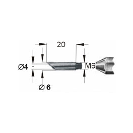 Bico Longo Diagonal 20mm