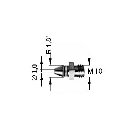 Bico PUR Roscado 1.0mm - M10